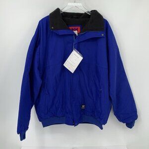 Helly Hansen Storm Jacket coat fleece lined zipper Royal Blue men nylon new XL